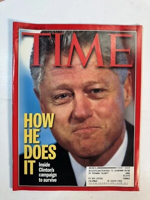 1999 February 1 TIME Magazine How He Does It, Clinton's Campaign to survive - Image 1 of 2