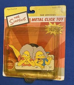 VTG The Simpsons Patty & Selma Smoking Movable Metal Click Tin Toy 2002 - Picture 1 of 8