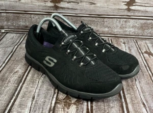 Zapatillas deportivas SKECHERS Gratis In Motion para mujer 9 negras 22169 usadas en excelente estado - Imagen 1 de 9