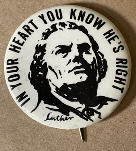 Barry Goldwater button 1964 In your heart you know he's right pinback rare - Picture 1 of 3