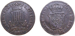 Spain 1837 6 Cuartos Copper VF - Picture 1 of 1