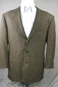 Pal Zileri Gold Check Men's Tweed Blazer Sports Coat US size 44 Short / 33 SL - Picture 1 of 9