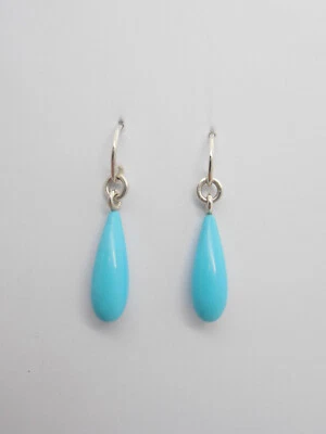 Orecchini pendenti in Argento 925 con Neolite (Turchese ricomposto) -Pietra Dura - Immagine 1 di 4