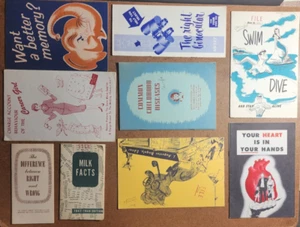 Lot of 9 Vtg Information Booklets, MILK FACTS, YOUR HEART, SWIMMING, MEMORY, etc - Picture 1 of 24