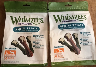 Masticables dentales naturales sin granos WHIMZEES By Wellness Brushzees para perros Foto 1 de 3