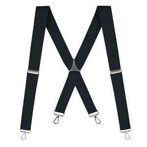 Buyless Fashion Suspenders Men - 48" Elastic Adjustable Straps 1 1/4" - X Back - Picture 1 of 91