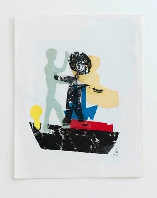 Christa Jahr , Collage, Autograph, signiert, Wolfgang Windhausen, Karte 1997 - Bild 1 von 2