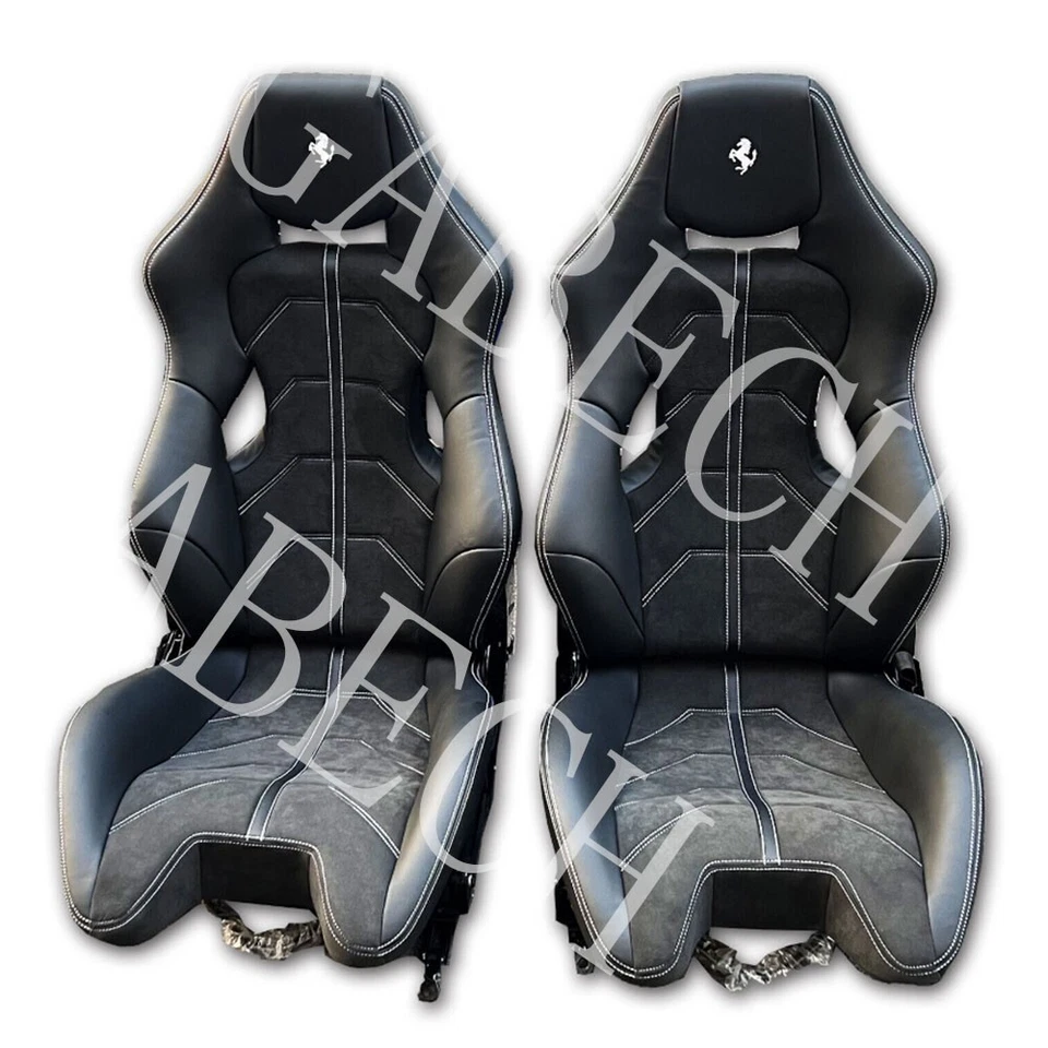 For FERRARI F430 California 458 488 F12 F8 SCUDERIA GOLDRAKE CARBON SEAT BLACK  - Image 1 of 4