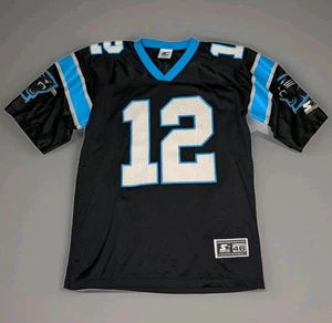 Carolina Panthers Kerry Collins #12 Vintage 1995 Starter NFL Jersey 46 M Medium - Picture 1 of 11