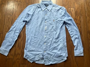 Polo Ralph Lauren Men’s Knit Oxford Shirt In Harbor Island Blue Size Small - Picture 1 of 2