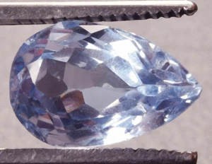 7,70 cts. Natürlicher hellblauer Aquamarin Birnenform zertifizierter Edelstein - Bild 1 von 4