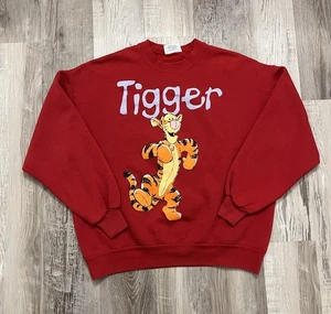 Vintage Winnie Puuh Tigger Disney Sweatshirt mit Rundhalsausschnitt rot Medium - Bild 1 von 8