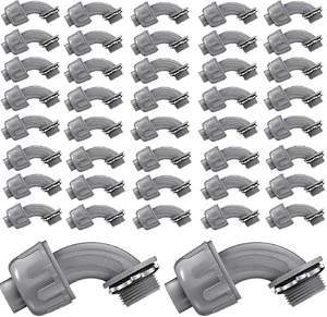 Flüssigkeitsdichter Stecker 3/4 Zoll 90 Grad Nichtmetallisch Flex Elektrische Leitung... - Bild 1 von 5