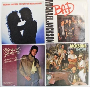 (4) Michael Jackson Picture Sleeves for 45rpm (No Records) Picture Sleeves Only - Picture 1 of 2
