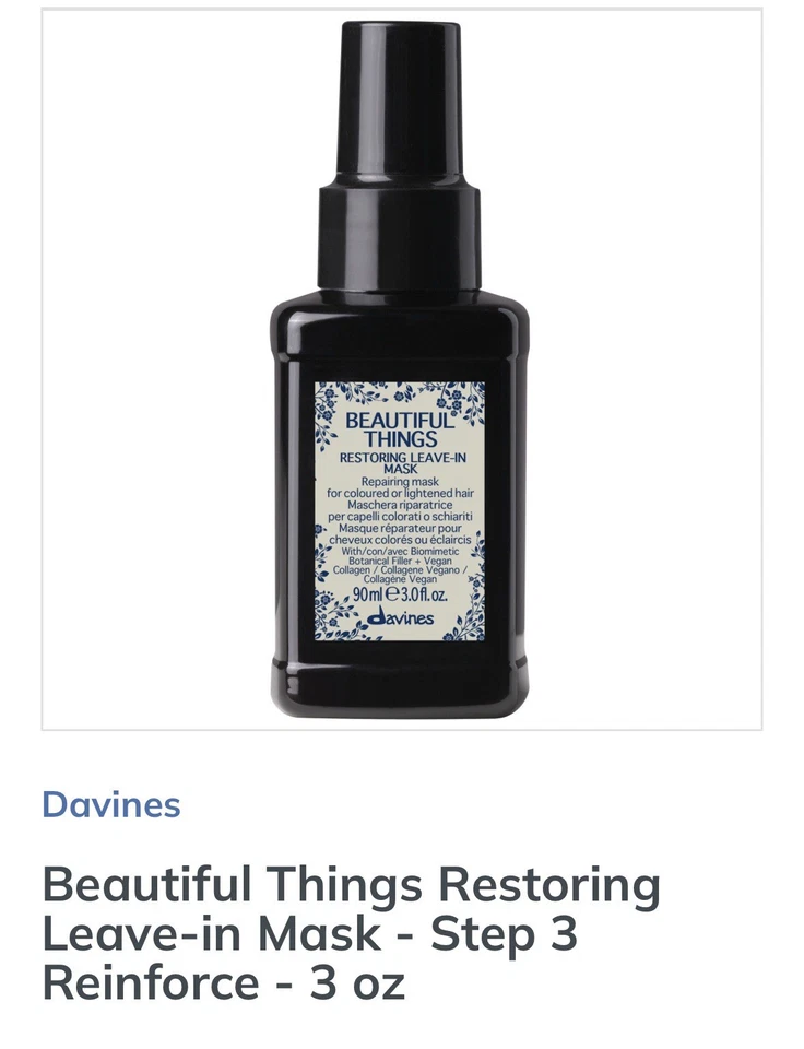 DAVINES BEAUTIFUL THINGS RESTAURAR DEJAR EN MÁSCARA BOTELLA 3 OZ Foto 1 de 1
