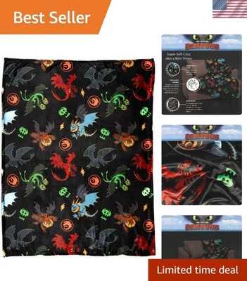 Cómo entrenar a tu dragón manta sin dientes - súper suave 46x60 acogedora comodidad Foto 1 de 4