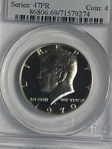 1970-S 50c Kennedy Half Dollar SILVER Proof PCGS PR69DCAM**BKXBK9274 - Picture 1 of 4