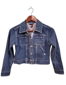 Tommy Hilfiger Y2k 00's Americana Fourth Of July Star Girls Denim Jacket Size MD - Picture 1 of 13