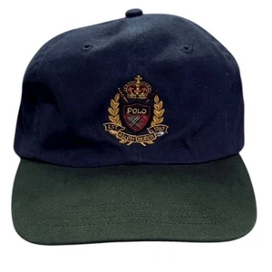 Vintage 90’s Polo Golf Ralph Lauren Crest Logo Navy and Green Hat Men’s OS - Bild 1 von 6