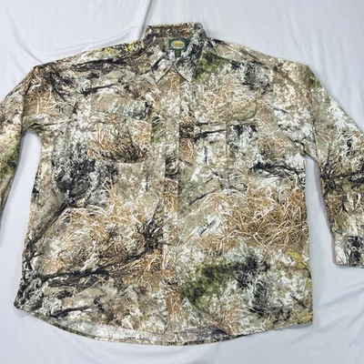 Cabelas Zonz Western Camo Fishing Shirt Mens XL Hunting Color Phase Vented EUC - Image 1 of 4