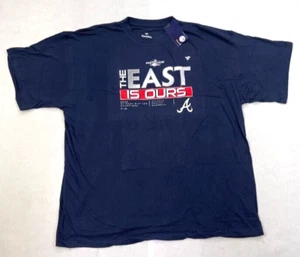 Fanatics Mens Navy Atlanta Braves 2022 Division Champions Locker Room T-Shirt 3X - Picture 1 of 6