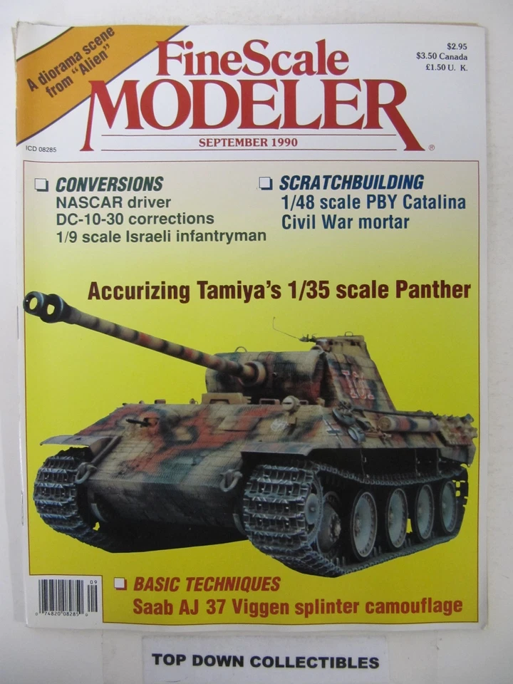 Fine Scale Modeler Magazine September 1990  A Diorama Scene From Alien - Image 1 of 2