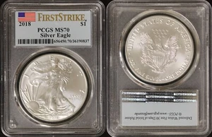 2018 American Silver Eagle - PCGS MS70 - First Strike - Picture 1 of 3