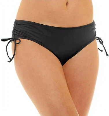 Calcinha de banho Liz Claiborne preta hipster tamanho 16 Msrp $49 nova - Imagem 1 de 2
