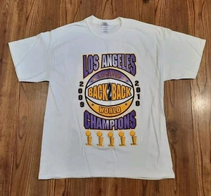 LAKERS Champions Again NBA Back 2 Back Herr der Ringe Shirt Gasol KOBE Neu ohne Etikett L - Bild 1 von 5