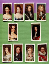 1935 JOHN PLAYER & SONS CIGARETTES KINGS AND QUEENS OF ENGLAND 10 TOBACCO CARDS