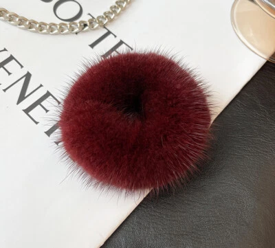 Настоящая норка меха волос кольцо женщин женщины волос веревки волос группы волос обруч помпон мяч - Изображение 1 из 4