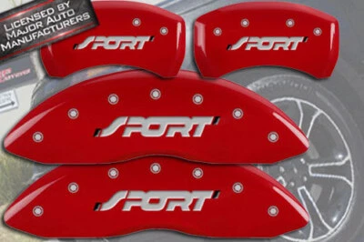 Красные передние задние крышки тормозных суппортов MGP 2011-2019 Ford Explorer «Sport» болты HD - Изображение 1 из 4