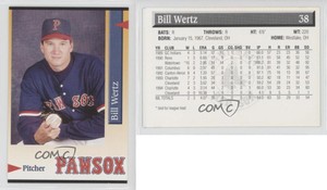 1995 Pawtucket Red Sox (Pawsox) Team Issue Bill Wertz #38