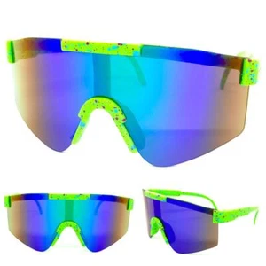 Kids Boys Girls Sports Baseball Cycling Retro Wrap Shield SUN GLASSES Ages 6-12 - Picture 1 of 6