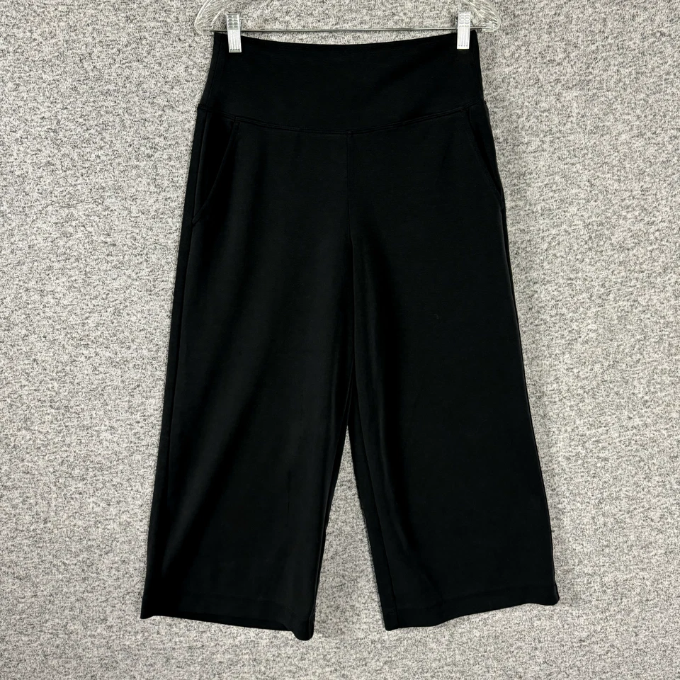 Calça Athleta Feminina Pequena Preta Seasoft Perna Larga Puxador - Imagem 1 de 4