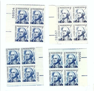 US Stamps 4-Plate Blocks of 4 Scott # 1283B NH 1966 & 1967 Excellent Condition! - Picture 1 of 1
