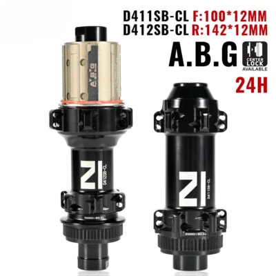 Bujes de freno de disco con bloqueo central para bicicleta de carretera a través de Alex 100x12/142x12MM buje de 24 orificios Foto 1 de 4