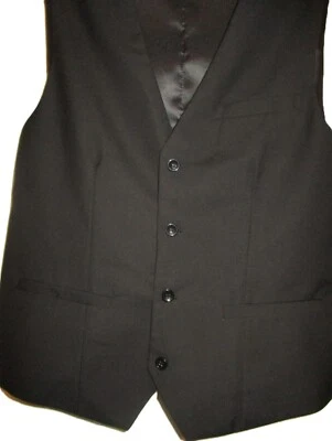 Amish Men's Handmade Black Vest 38" Chest Lancaster, Pa. - Image 1 of 4