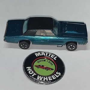 Vintage Hot Wheels Redline 1968 Aqua Custom T-Bird HK Tan Interior Button CLEAN - Picture 1 of 13