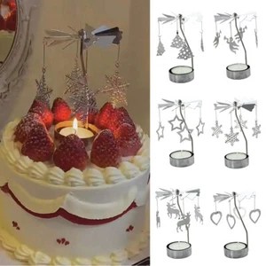 Rotary Spinnings Tealight Candle Metal Tea light Holder Carousel Home Decor Gift - Picture 1 of 26