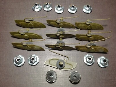 10pcs fits Dodge fender quarter moulding clips sealer nuts 1-1/8" - 1-1/2" NORS - Image 1 of 4