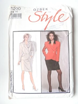 Style 1200 sewing pattern Lined Jacket & Lined Skirt Sz 14 UNCUT Rifat Ozbek - Image 1 of 2