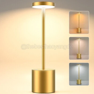 LED Tischlampe Touch Dimmbar Tischleuchte Innen/Aussen Beleuchtung Mit Akku DE - Bild 1 von 4