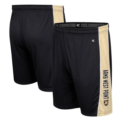 Men's Colosseum Black Army Black Knights Panel Shorts Cover
