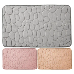 Super Water Absorbent Soft Memory Foam Bath Mat Non-Slip Bathroom Shower Rug - Picture 1 of 15