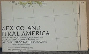 1953 National Geographic Map of Mexico and Central America - Bild 1 von 1