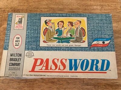 Vintage Milton Bradley Password Game by Peak Production Volume 2 All The Pieces - Image 1 of 4