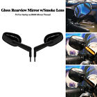 2pcs 8MM Gloss Rearview LED Mirror Turn Signal Lights Fit For Harley Touring FLH