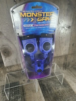 NEW  7FT DUAL BLUE LED MONSTER CONTROLLER EXTENSION CABLES FOR PS2 PLAYSTATION 2 - Image 1 of 3