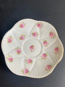 Shelly Fine bone china saucer only  Pink Bud Roses England Vintage - Picture 1 of 3